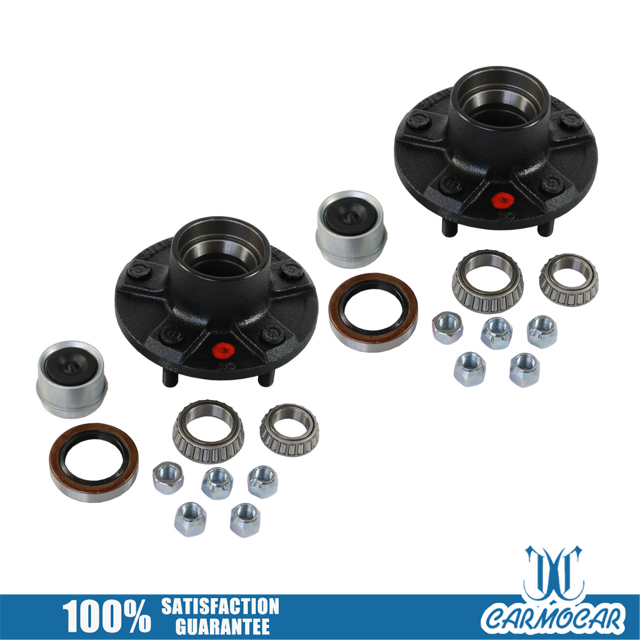 5 Lugs Trailer Idler Hub Kits Set of 2 5 on 5 5×5” for 3500 lbs Trailer Axle