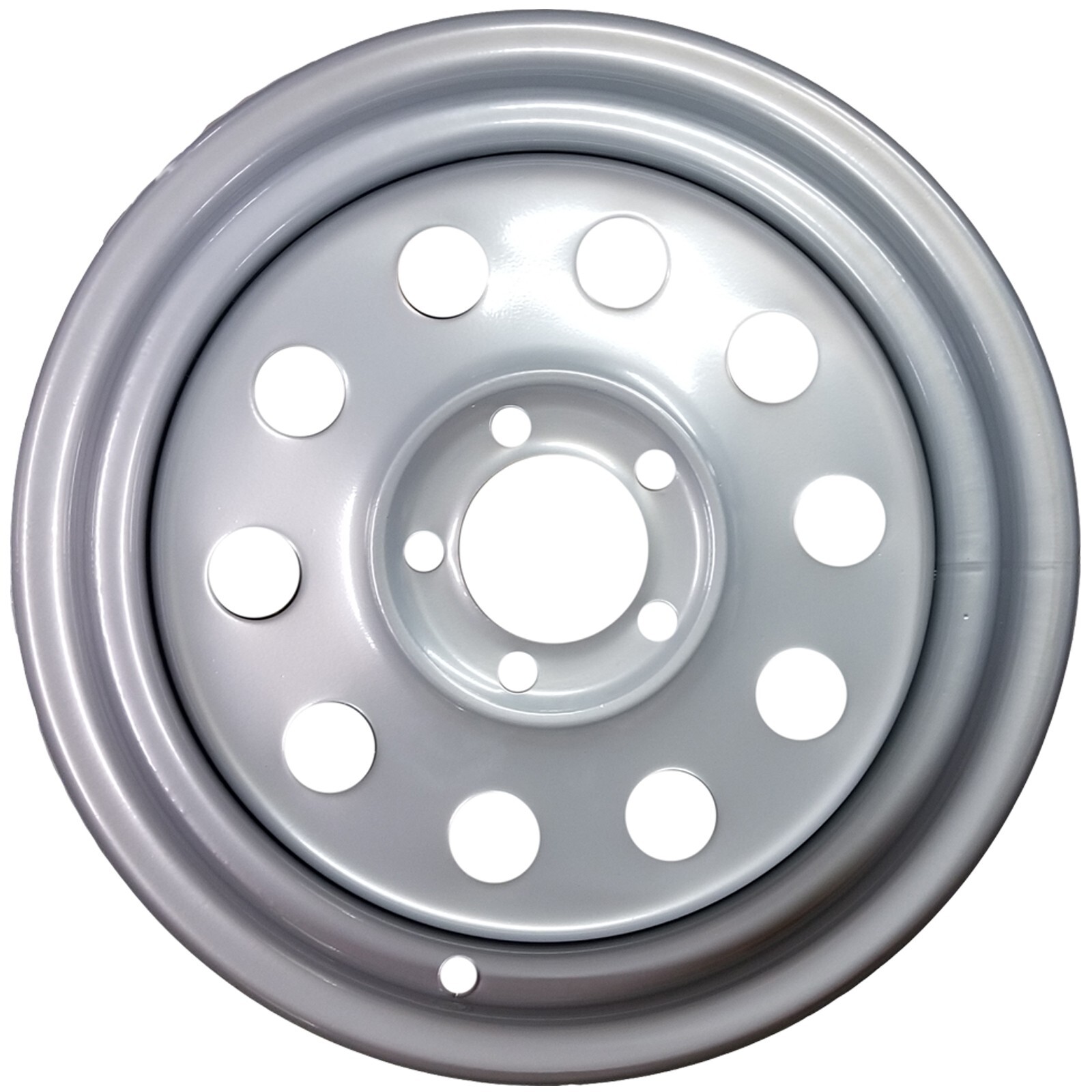 TRAILER RIM WHEEL 15X6 5/5.0 Silver Steel mod Camper Boat Utility Farm Stock