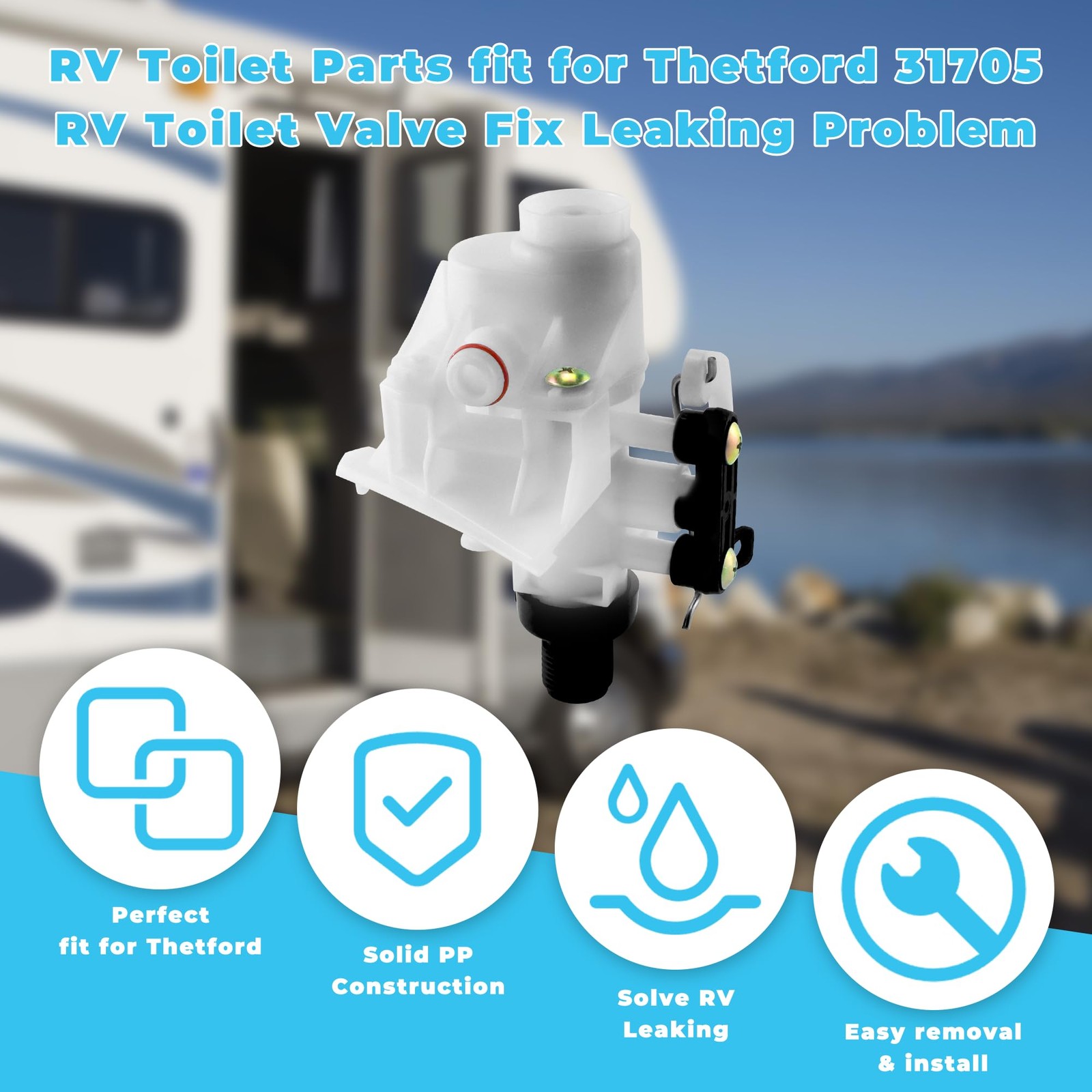 31653 31705 31688 31835 31687 Rv Toilet Water Valve Fit For Thetford Rv Toilet P