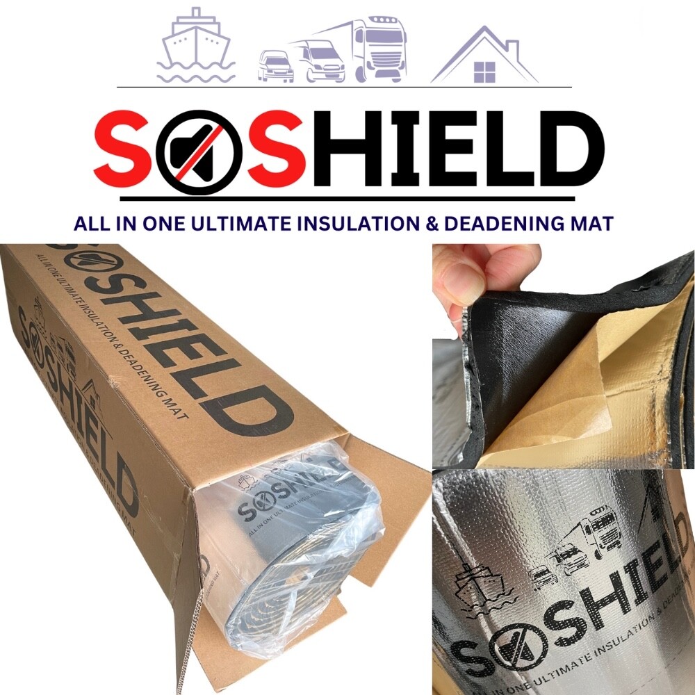SOSHIELD 10mm Van Boat Insulation Liner Motorhome Sound Deadening Soundproofing