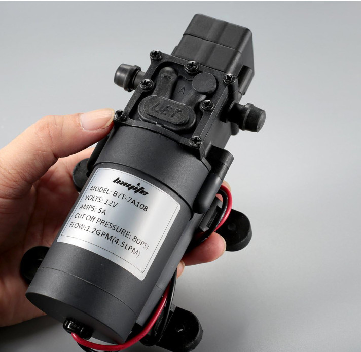 Bomba de Diafragma 12V 1,2 GPM 80 PSI Autocebante para ATV y Barco. Nuevo