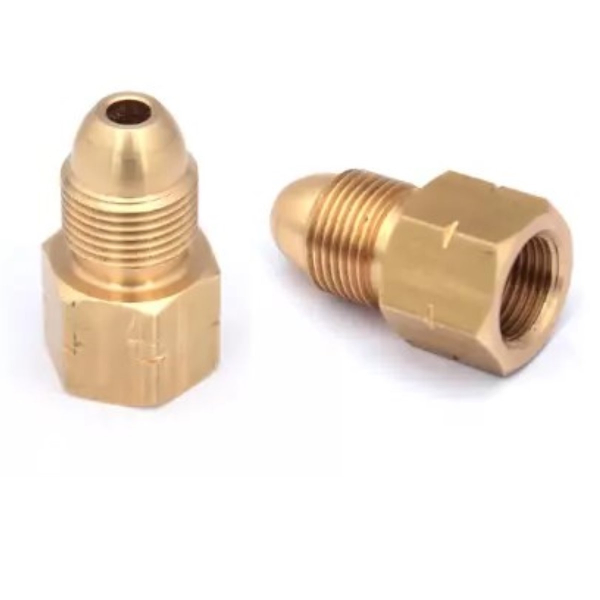 gas bottle adapter LEFT HAND thread fitting to 5/8″ BSP LH and Female JIC 3/4UNF