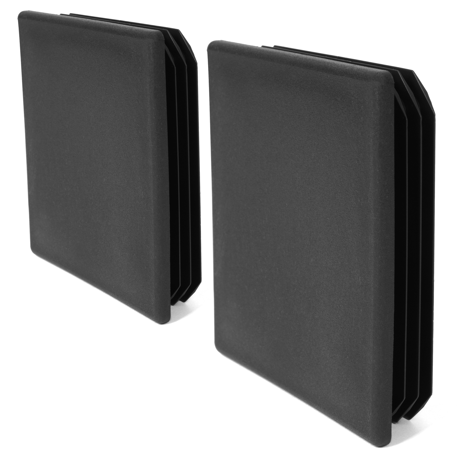 2PCS 4″ Square Bumper Plug For RV Camper Trailer Rubber Black