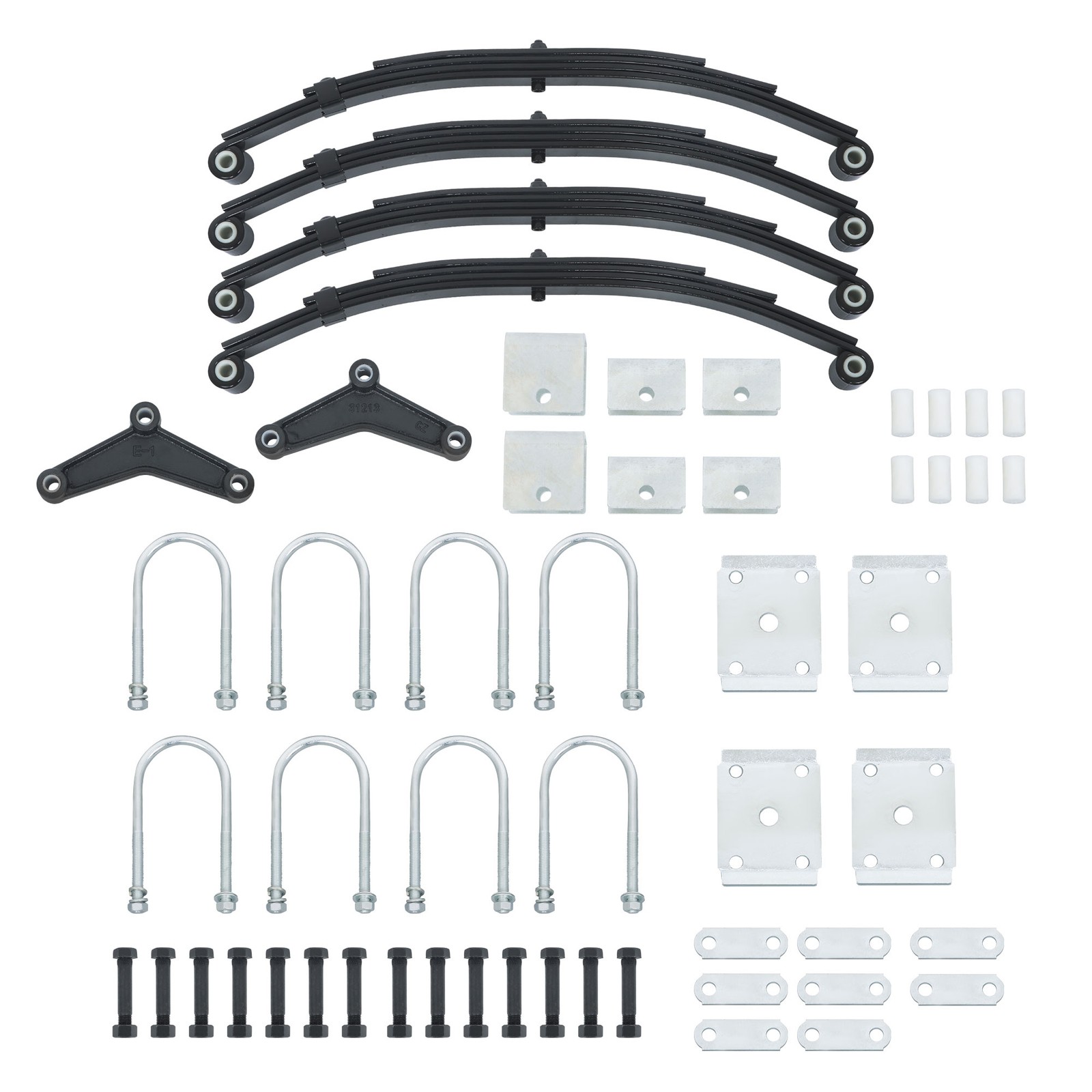 For 5000lbs 4 leaves 2500lbs Trailer Tandem Trailer Axle Suspension Kit
