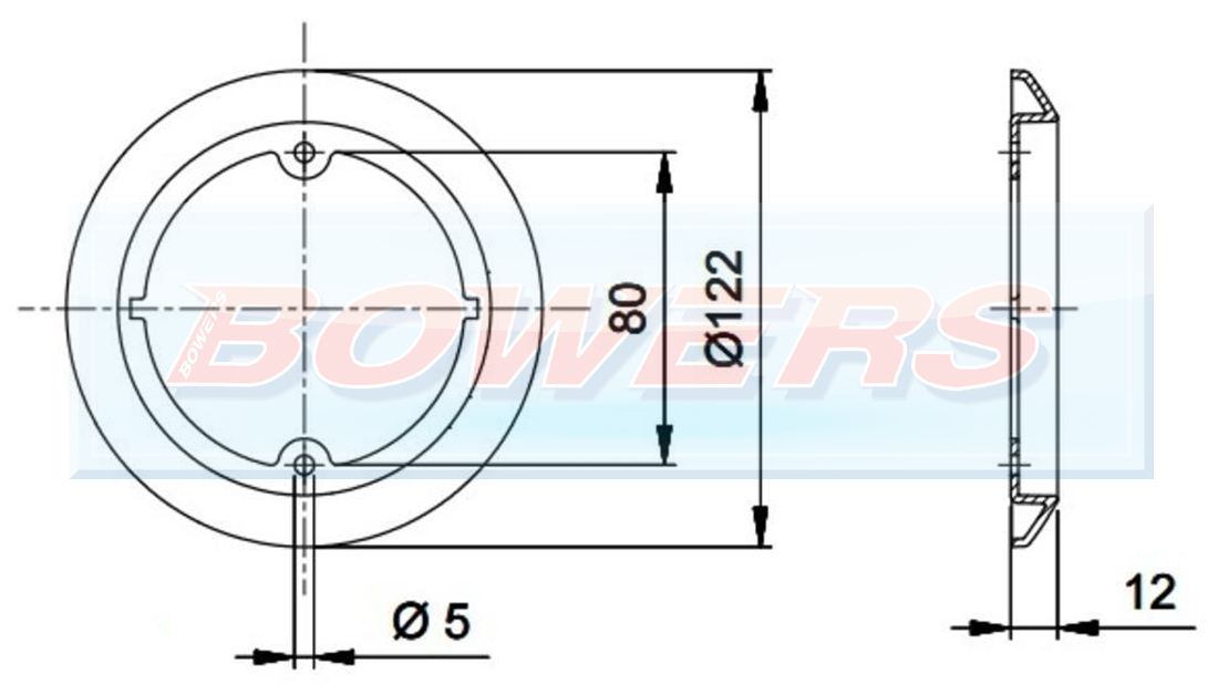 JOKON 710 AMBER TRIM BEZEL OUTER RING FOR 95mm ROUND REAR LIGHTS LAMPS
