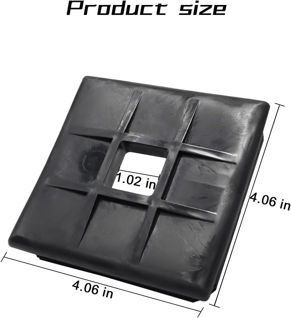 Universal 4-Inch Square Bumper Caps – Easy Installation RV Accessories, 2 Pack