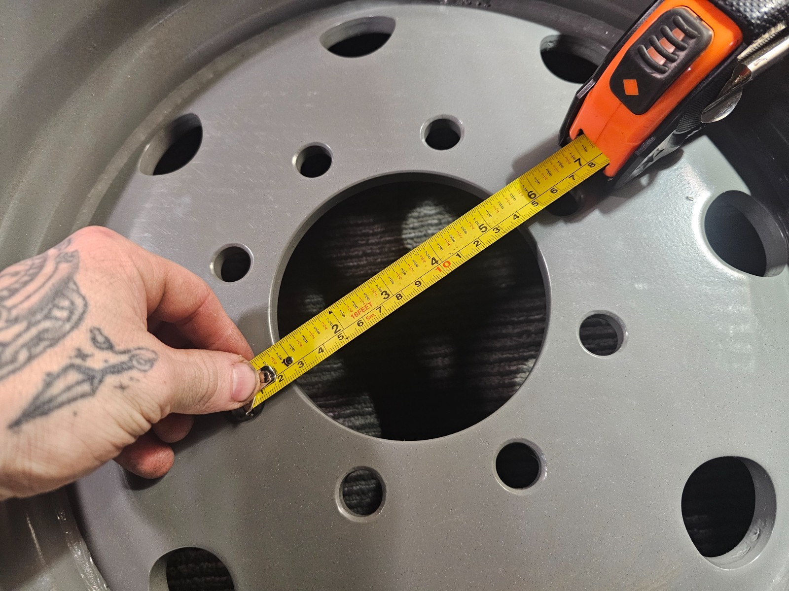 (QTY 1) Asia Wheel Gray Steel Trailer Wheel Rim 17.5×6.75 8×165.1, B02533