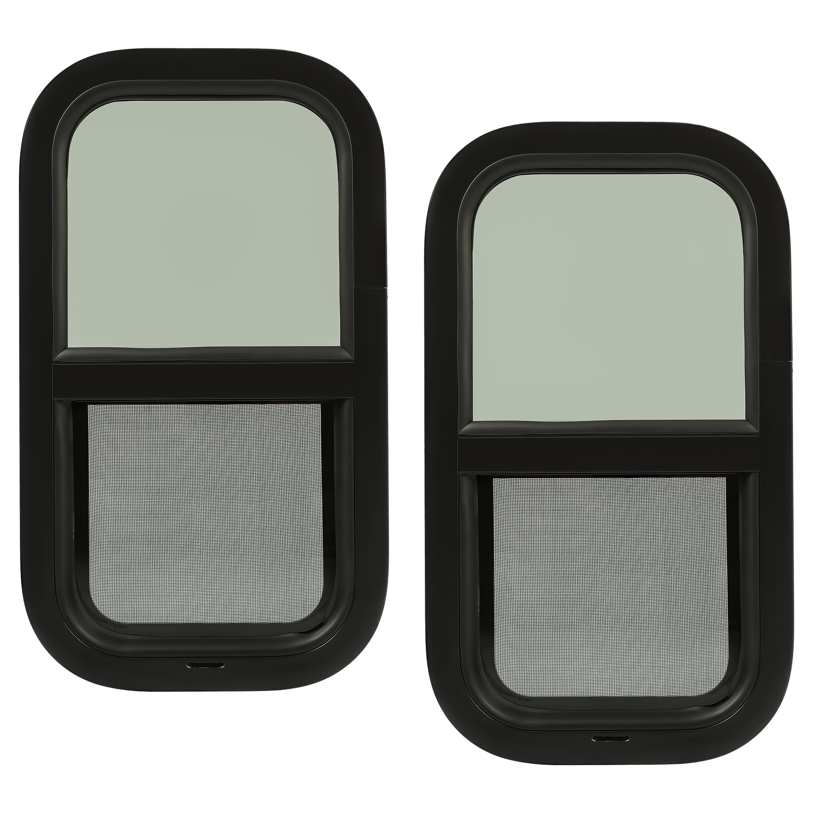 2 Pack 12 x 22 Wall Vertical RV Window Cargo Trailer W/ Screen & Trim Ring