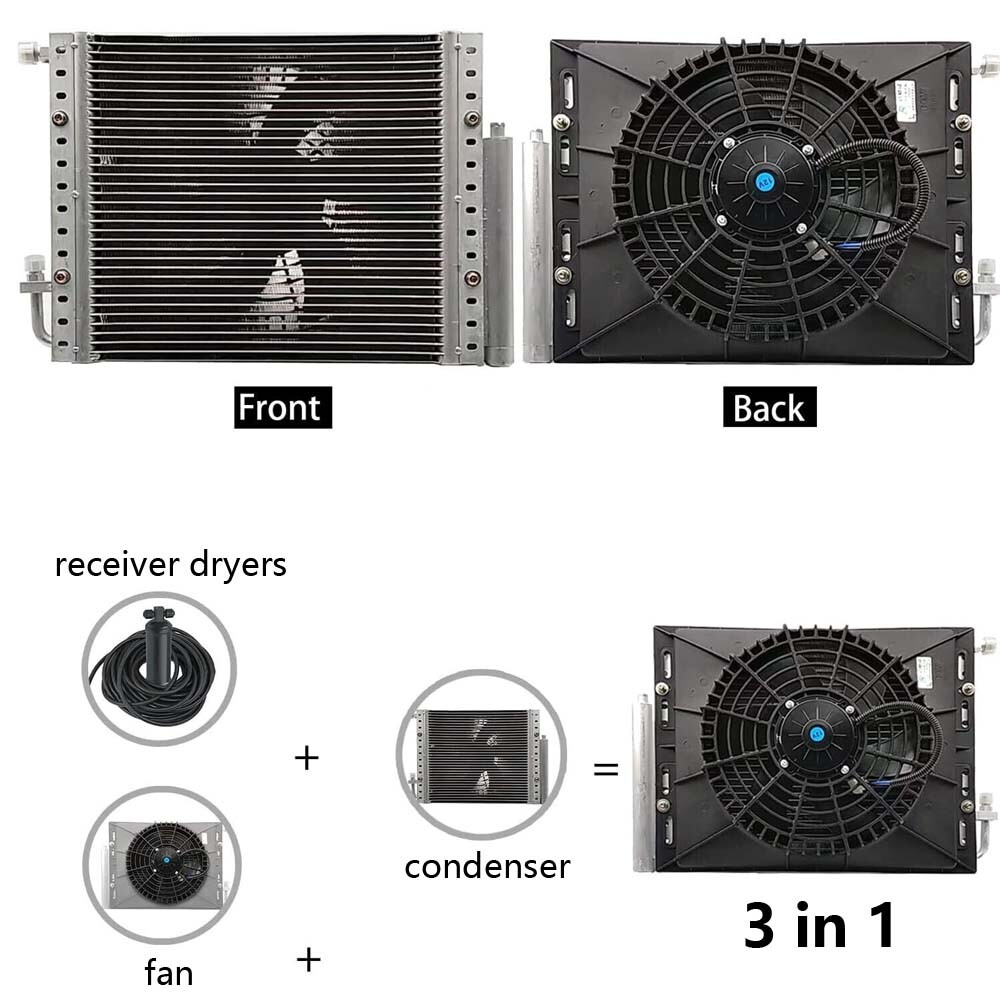 12V A/C Air Conditioner Unit Under Dash Electric Kit Heat & Cool Universal Auto