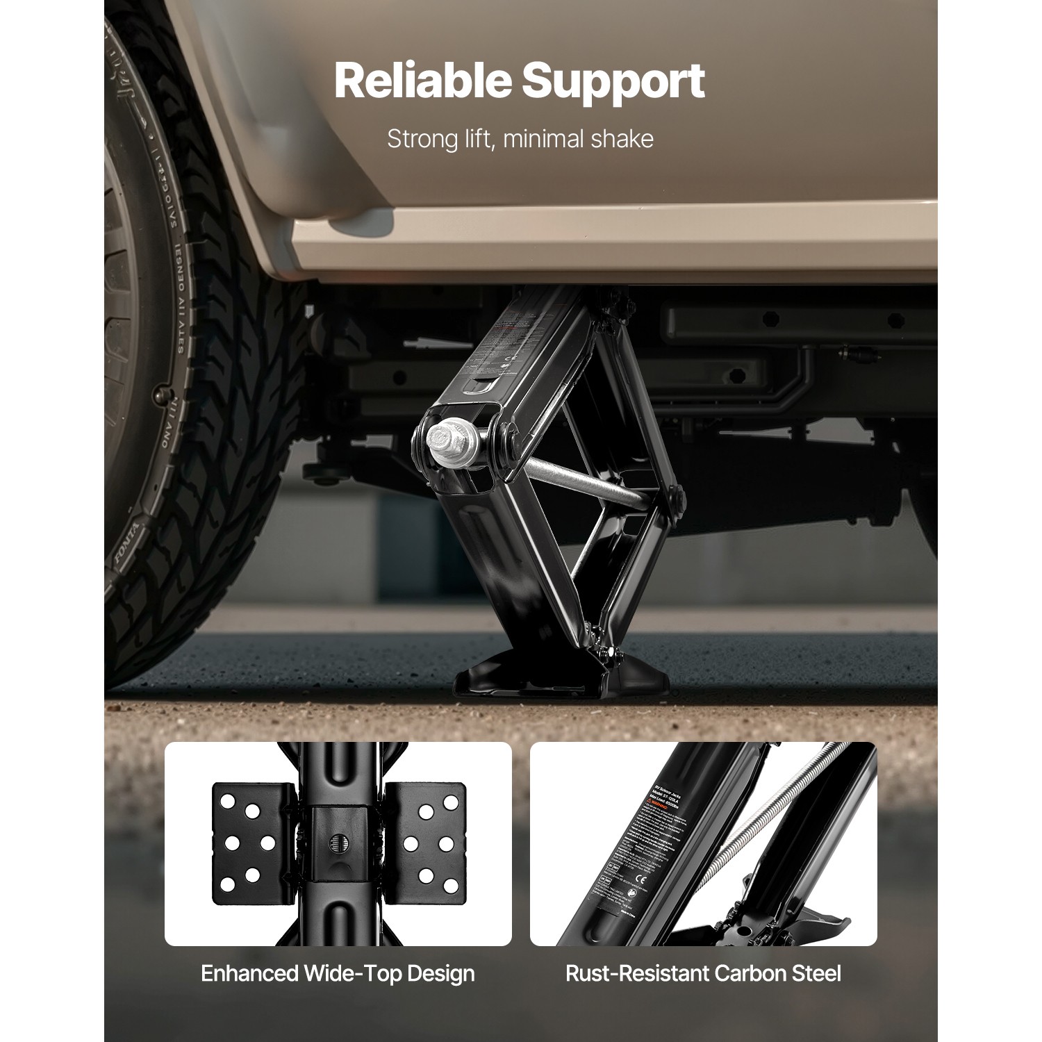Set 4 9000lb RV Stabilizer Leveling Scissor Jacks w/Socket & Install Kit 23.4″