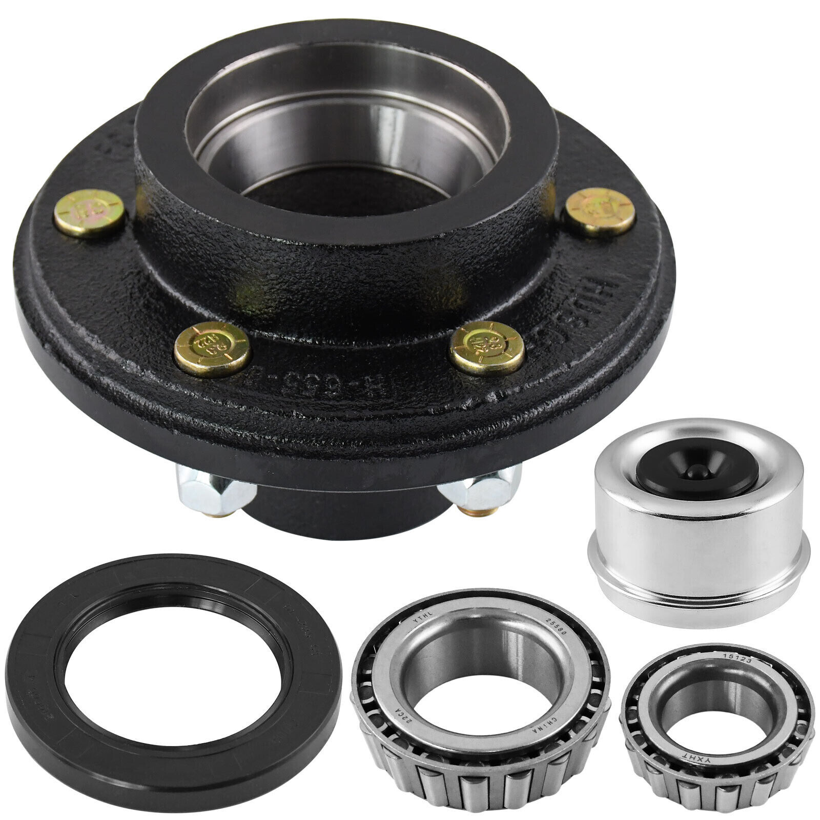 4X Trailer Hubs Convert Mobile Home with Bearings 6000# 6 Lug 6×5.5 Idler Axle