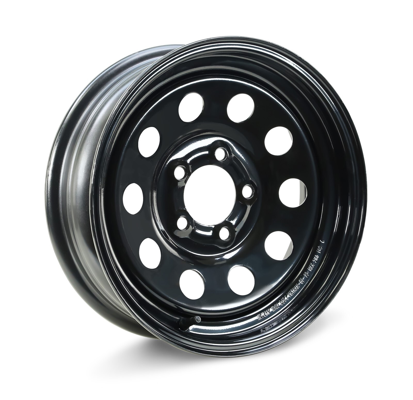 FC Trailer Tire Assembly ST205/75R14 8-Ply Black Mod Rim 5 Lug on 4.5″