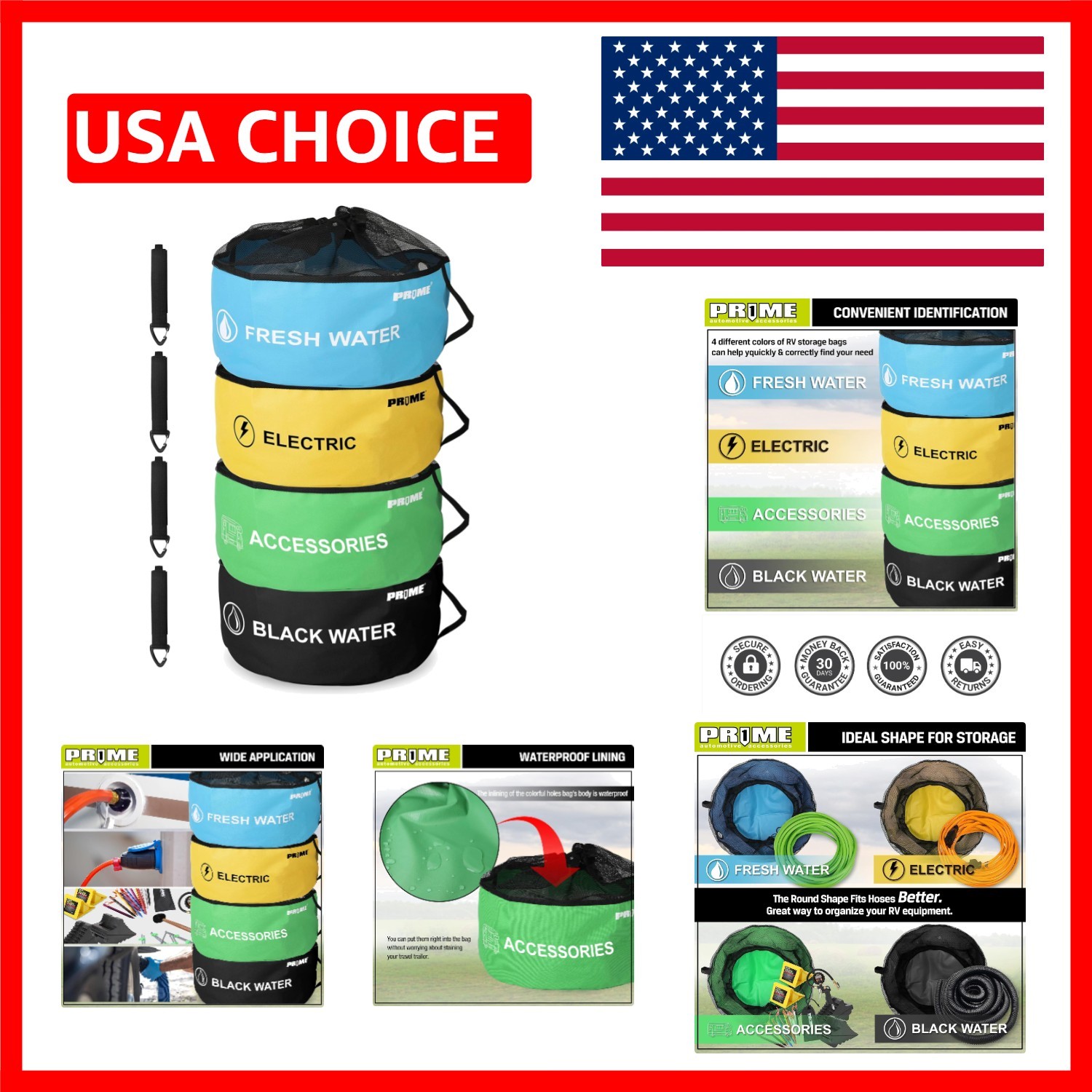 Large Capacity Waterproof Storage Bags for RV – Ideal for Camping Accessories