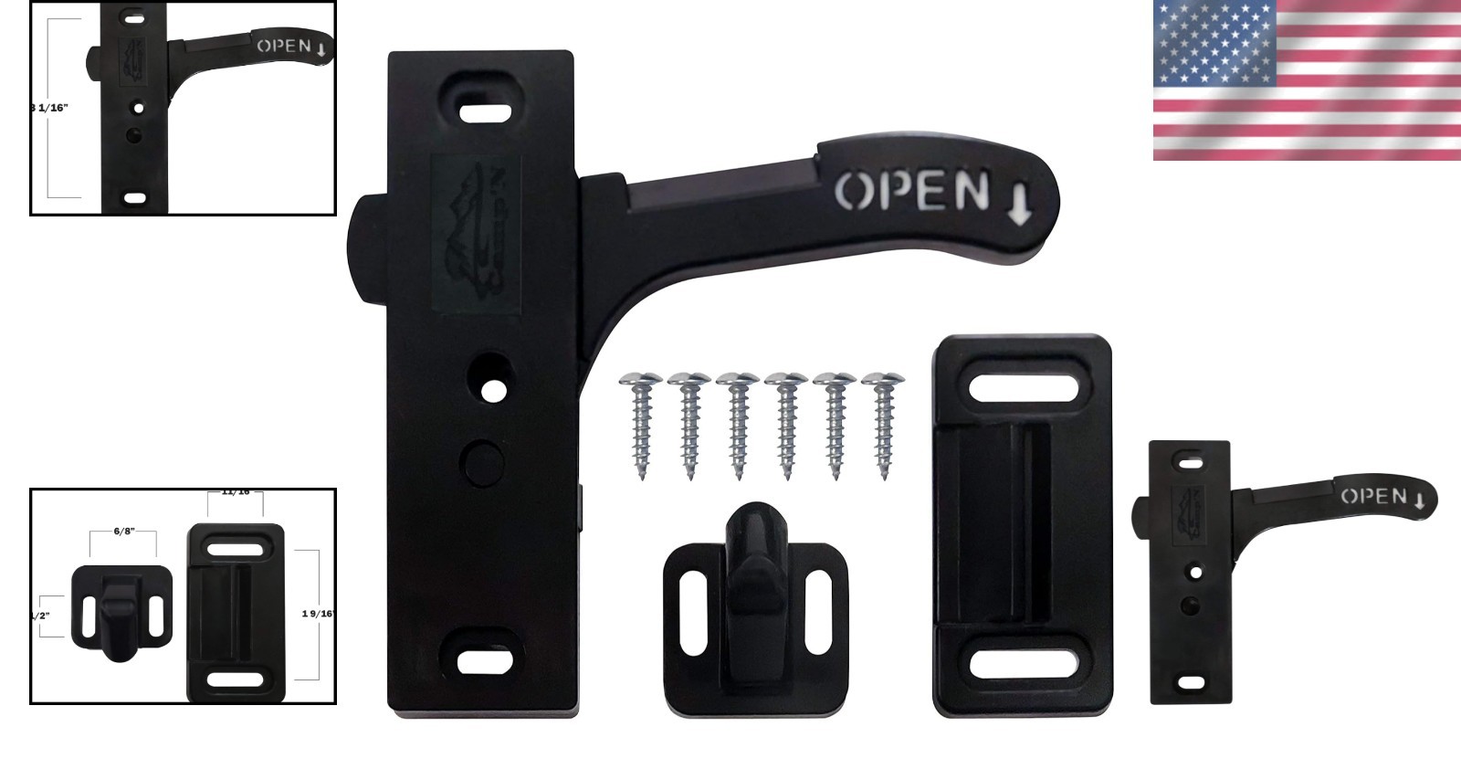 Universal RV Screen Door Latch – Modern Right Hand Handle for Campers & Trailers