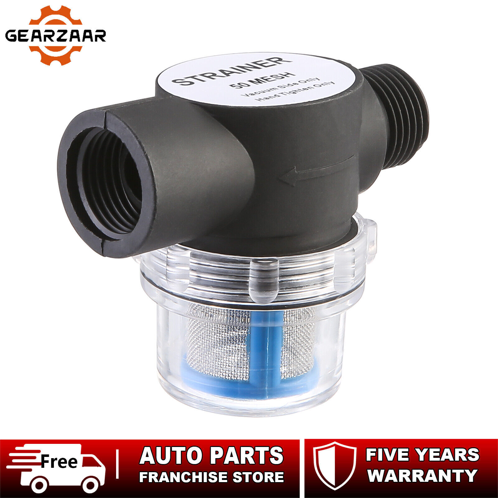 RV Camper Water Pump Strainer Filter Replacement 255-313 1/2 Freshwater Strainer