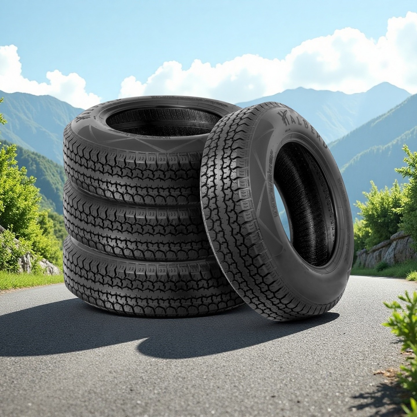 4-Pack ST175/80D13 Trailer Tires 6Ply Load Range C 175 80 13 Tubeless Boat Cargo