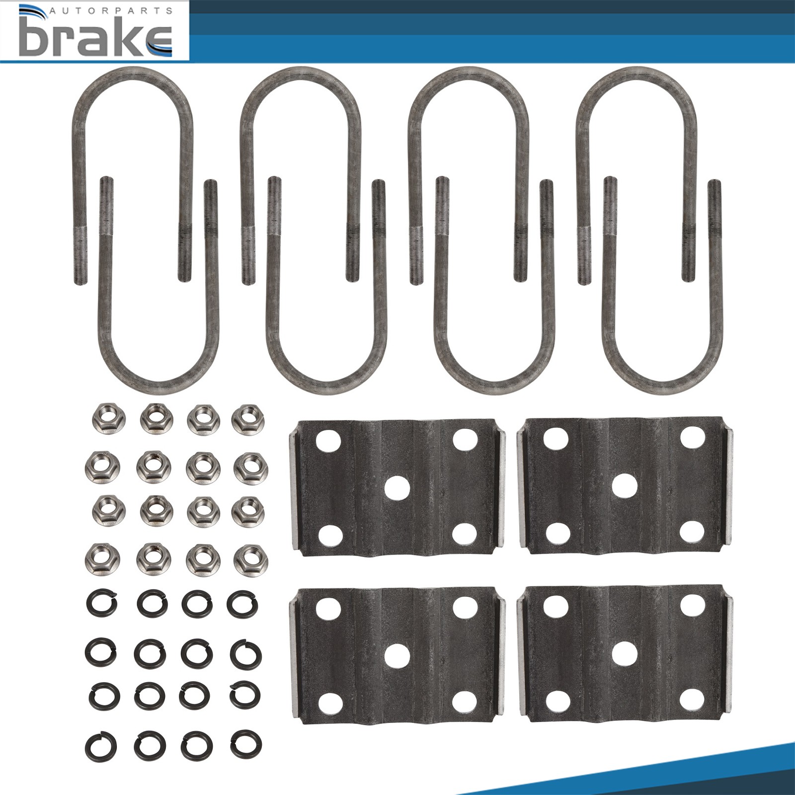 Trailer U Bolt Kit 7 inch For 3,500 lb Trailer Axle 3″ Round Axle 1/2?? Diameter