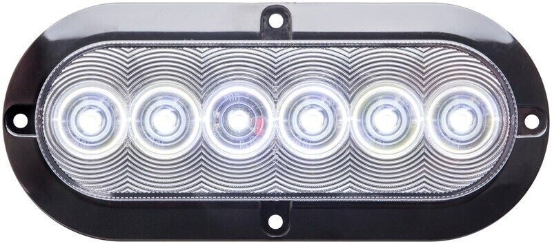 BUL12CSB Fleet Count 6″ Clear Oval Sealed DOT LED Back-Up Light, White Optronics