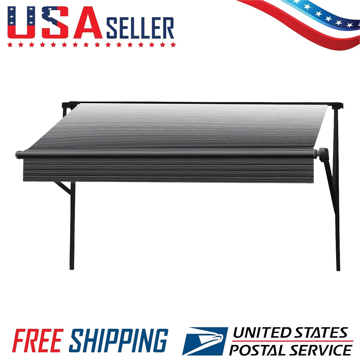 18Ft Waterproof RV Awning Fabric Replacement For RV Camper Trailer Strip Gray