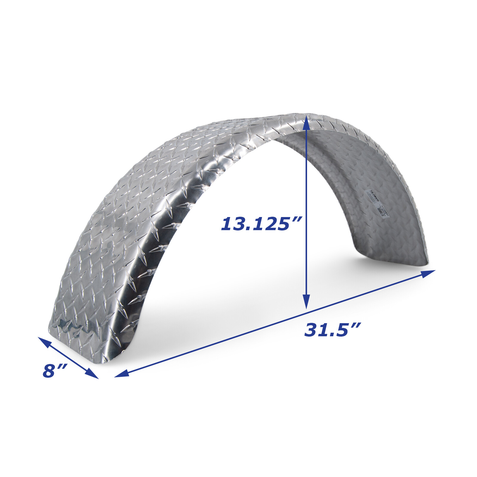 (2) Boat Trailer Fenders Aluminum Diamond Plate Single 8 x 31 1/2 x 13 1/8 in
