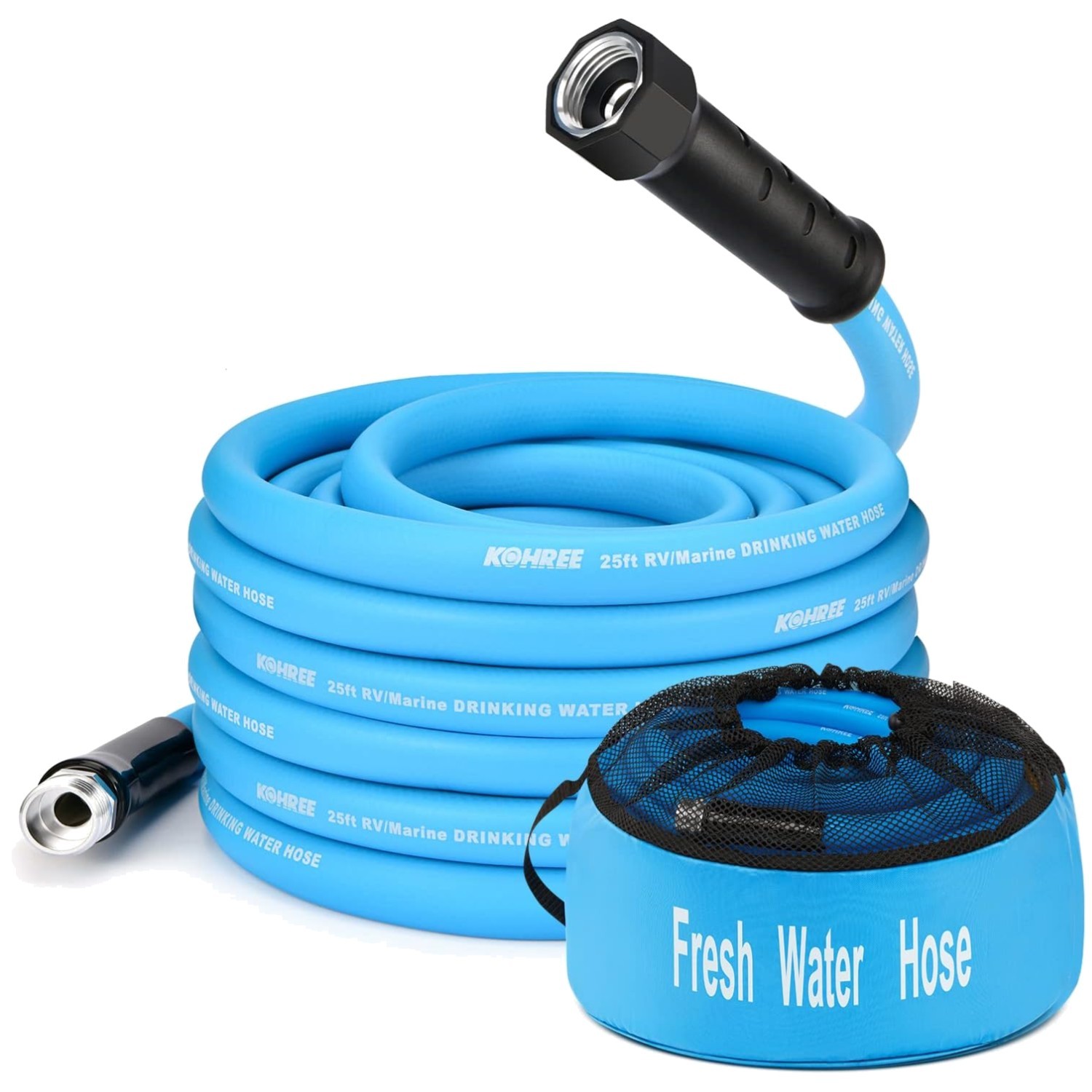 High-Quality 25FT Garden Hose – Perfect for RVs, Safe Drinking Water, Leak-Free