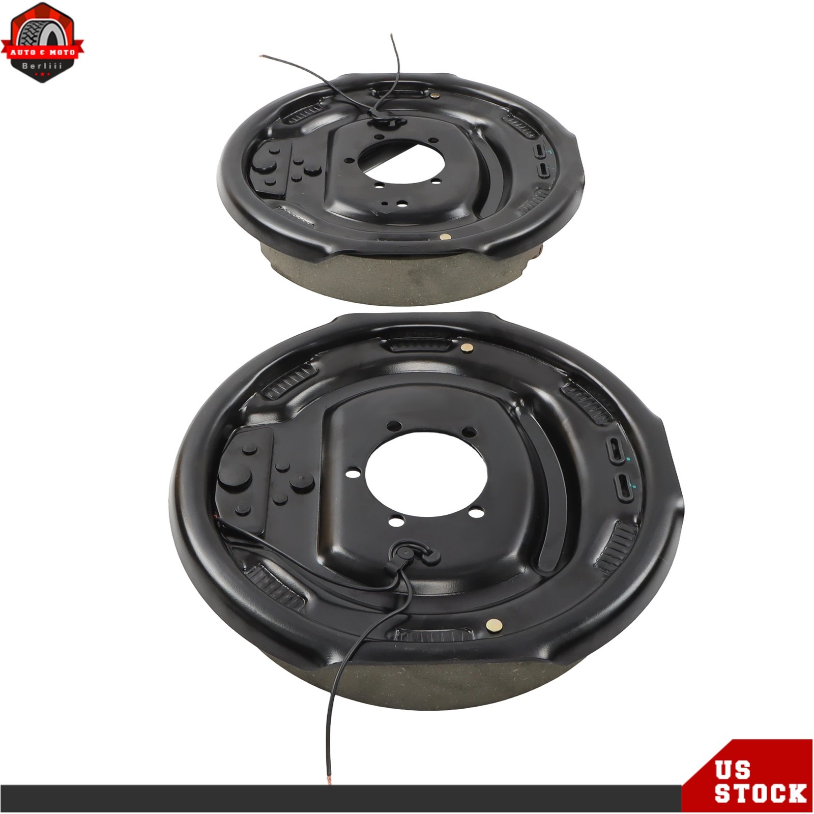 Electric Trailer Brake Assembly For 7000 lbs Axle 12″ x 2″ Self-Adjusting 1 Pair