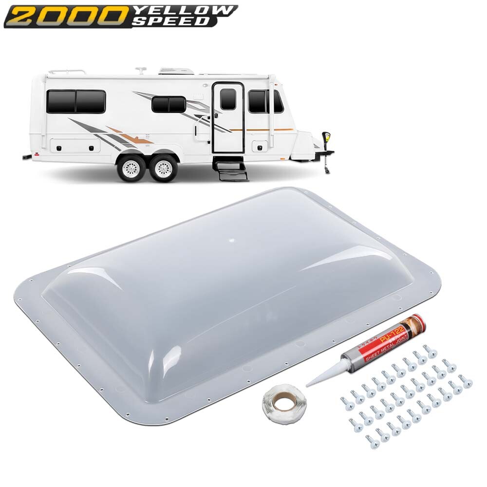 RV Skylight Cover Exterior Semi-Transparent For Camper Food Truck 17.8″ X 25.8″
