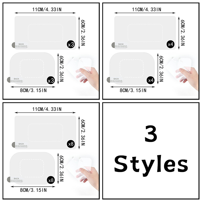 New Windshield Dashcam Sticker Electrostatic Transparent Sticker Prevent Scratch