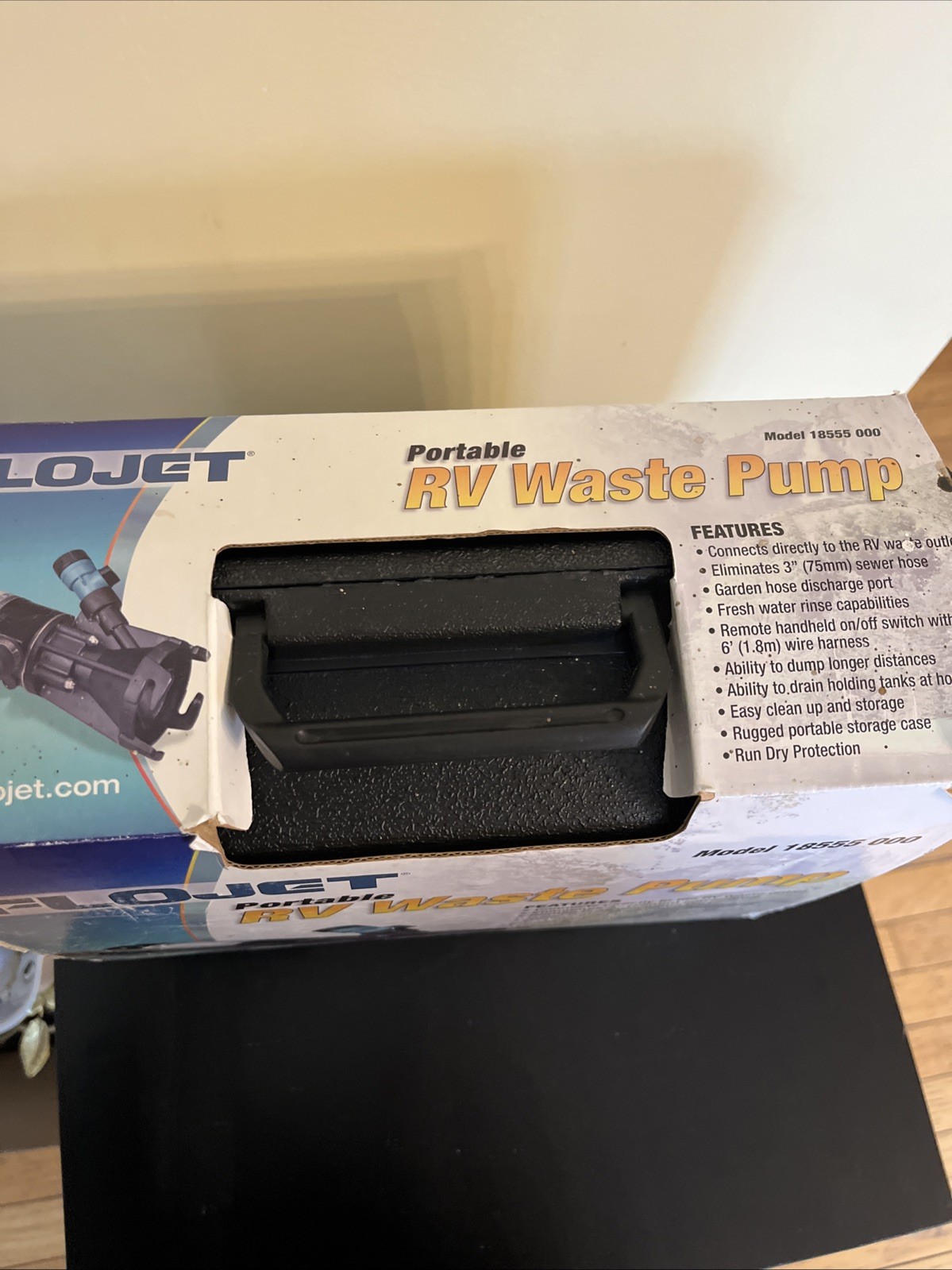 NEW! FLOJET Portable RV Waste Pump w/Hard Case 12V DC 18555000