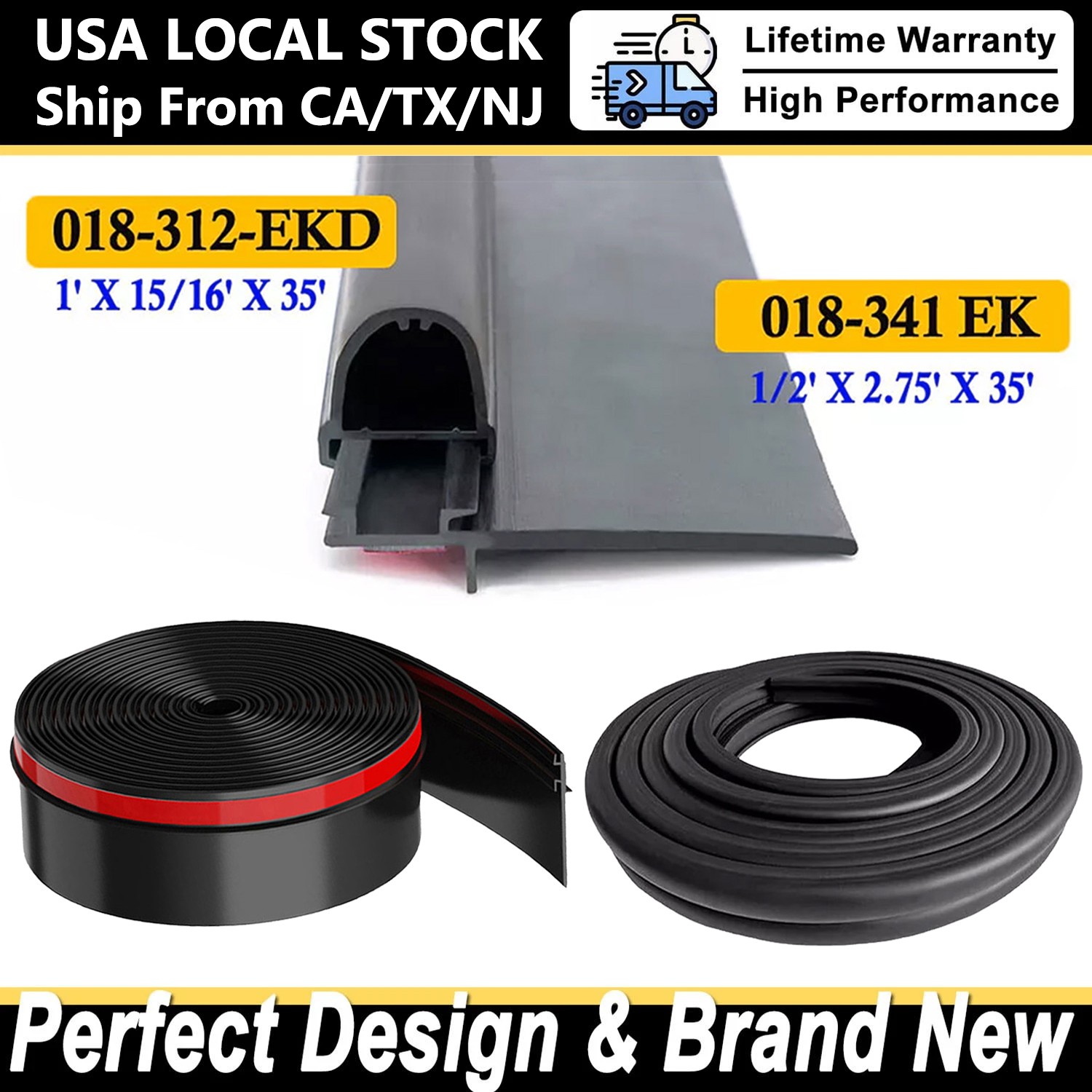 35′ RV Slide Out D-Seal Wiper Seal Base 018-312-EKD 018-341 EK Weather Stripping