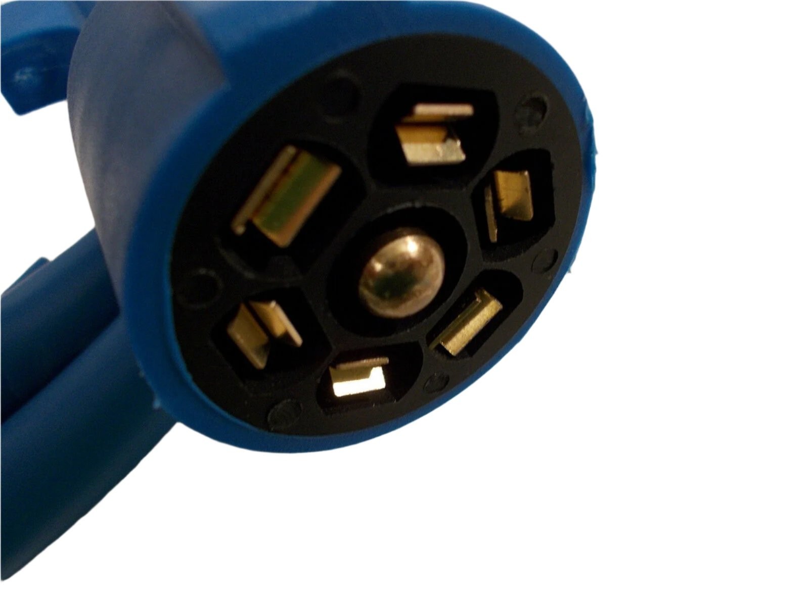 7 Way Molded 8′ Trailer Wire Light Plug Cord Brass Connectors RV Blade Camper