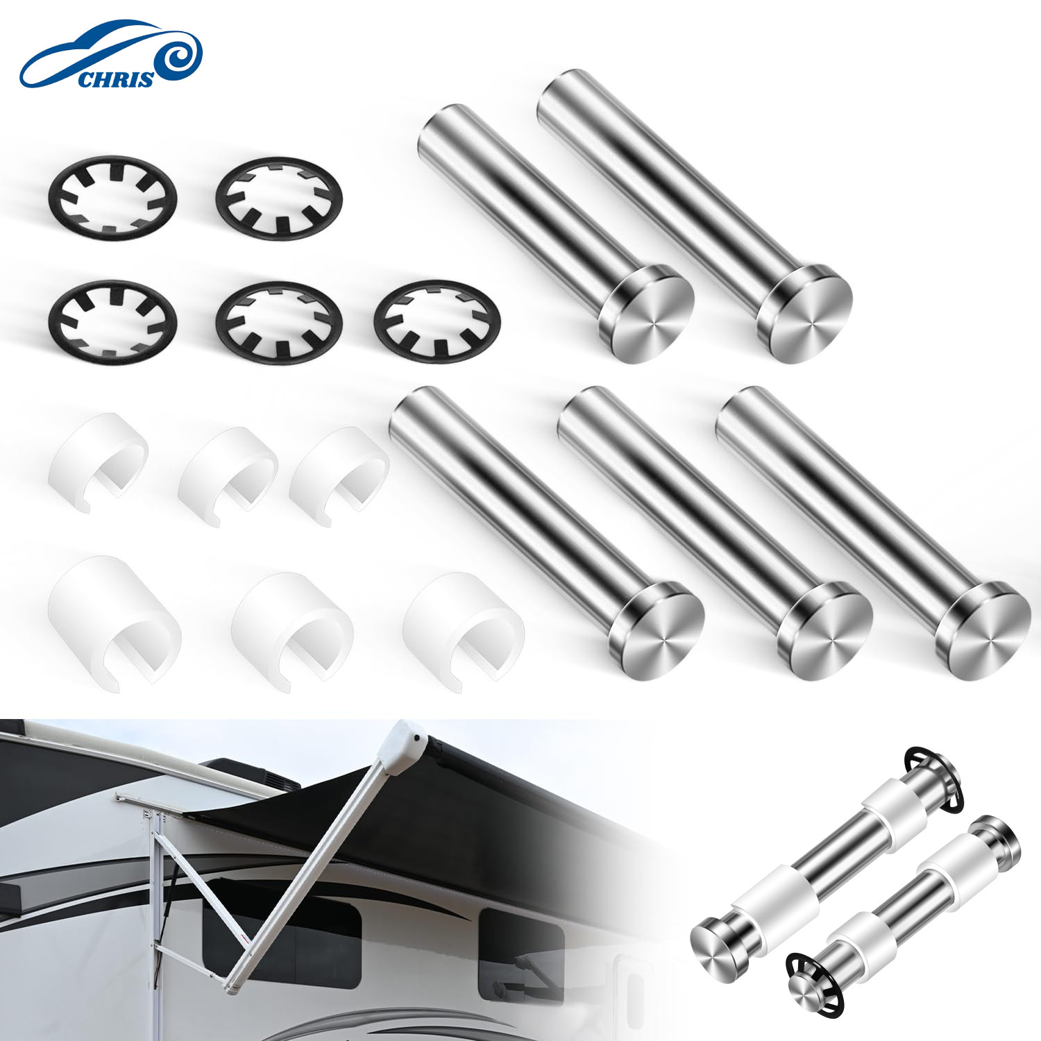 8952001.400U 8952002.400B Pin and Fasteners Kit For Dometic 9100/9200 RV Awning