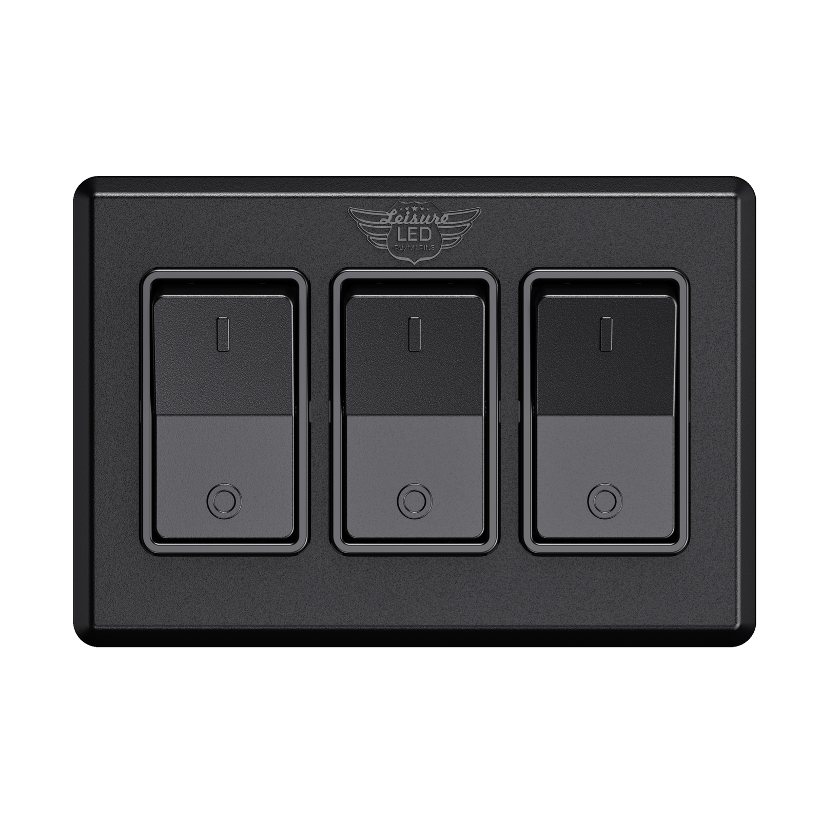 Single 3 Gang On-Off 12V Black Light Switch -RV Camper Trailer Marine Boat 12 V