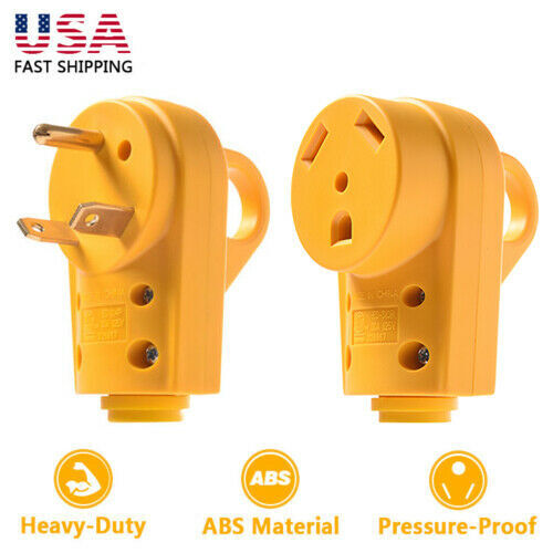 RV 125V 30Amp Receptacle Male&Female Plug Power Cord End Replacement Heavy Duty