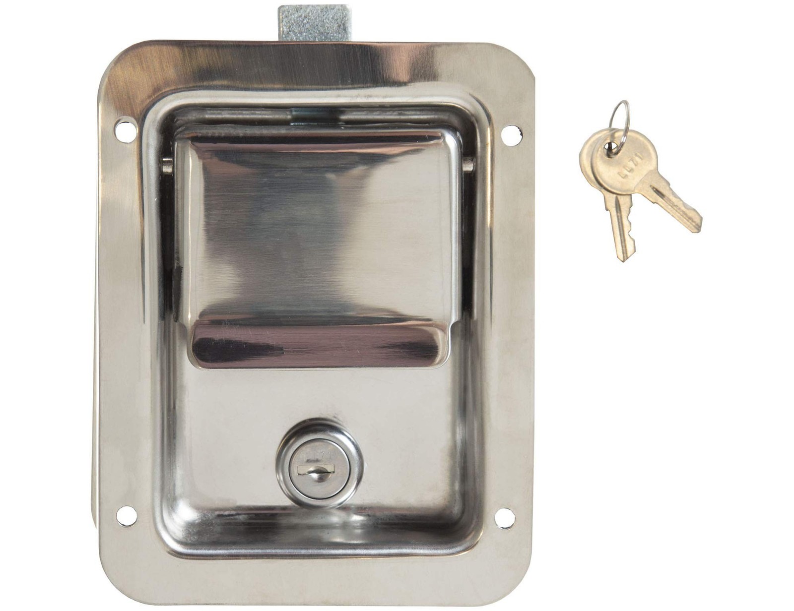 Buyers Products L3885 Locking Standard Flush Single Point Latch, Polished Sta…
