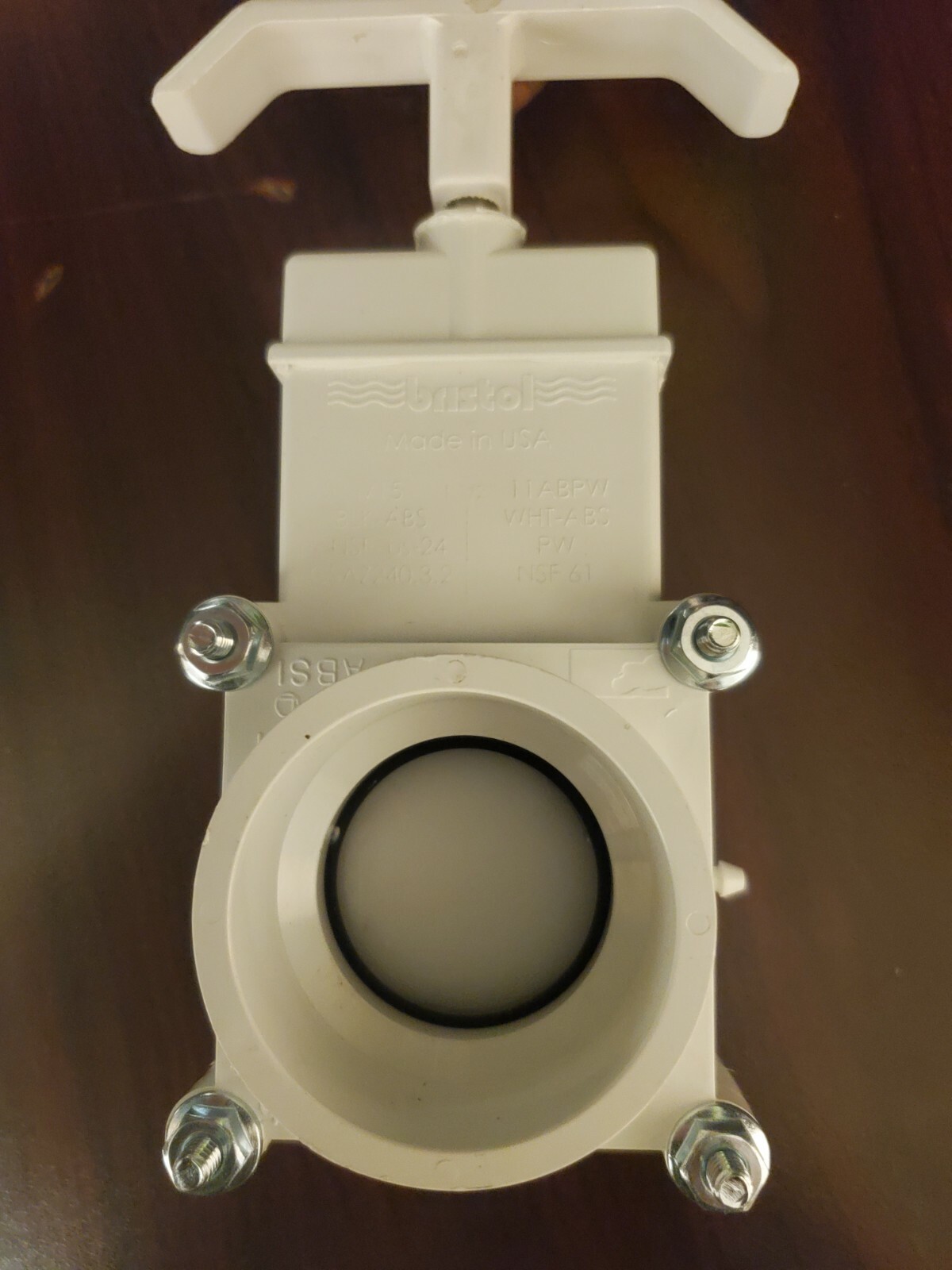 LASALLE Bristol Waste Valve for RV Gray Water Tank – 1-1/2″ Diameter -White