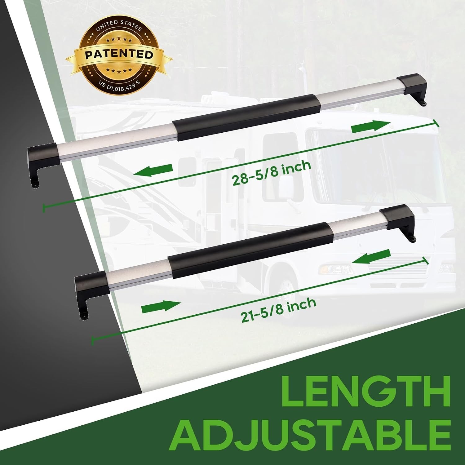 from 21-5/8 Inch to 28-5/8 Inch with Sturdy and Secure Non-Slip Grip