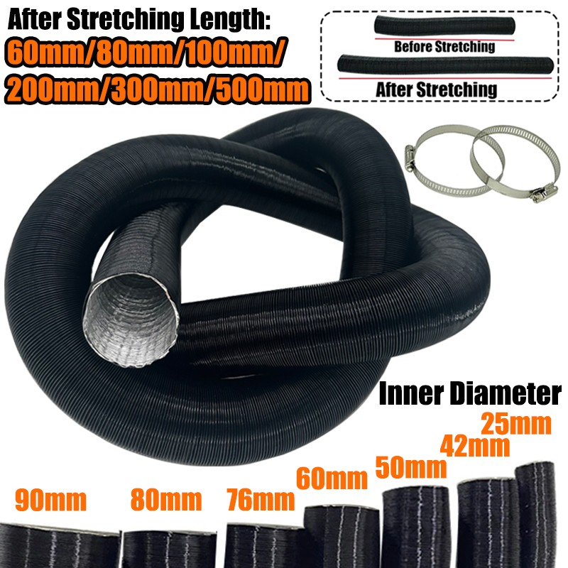 25/42/50/60/75/80/90mm Duct Cold Hot Air Hose Pipe Fit Air Diesel Parking Heater