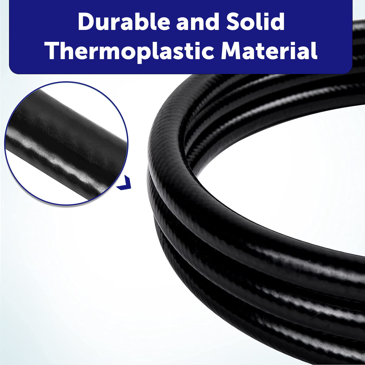 Flame King 120″ Thermoplastic Propane Hose Assembly, 3/8″ ID for RV & Trailer