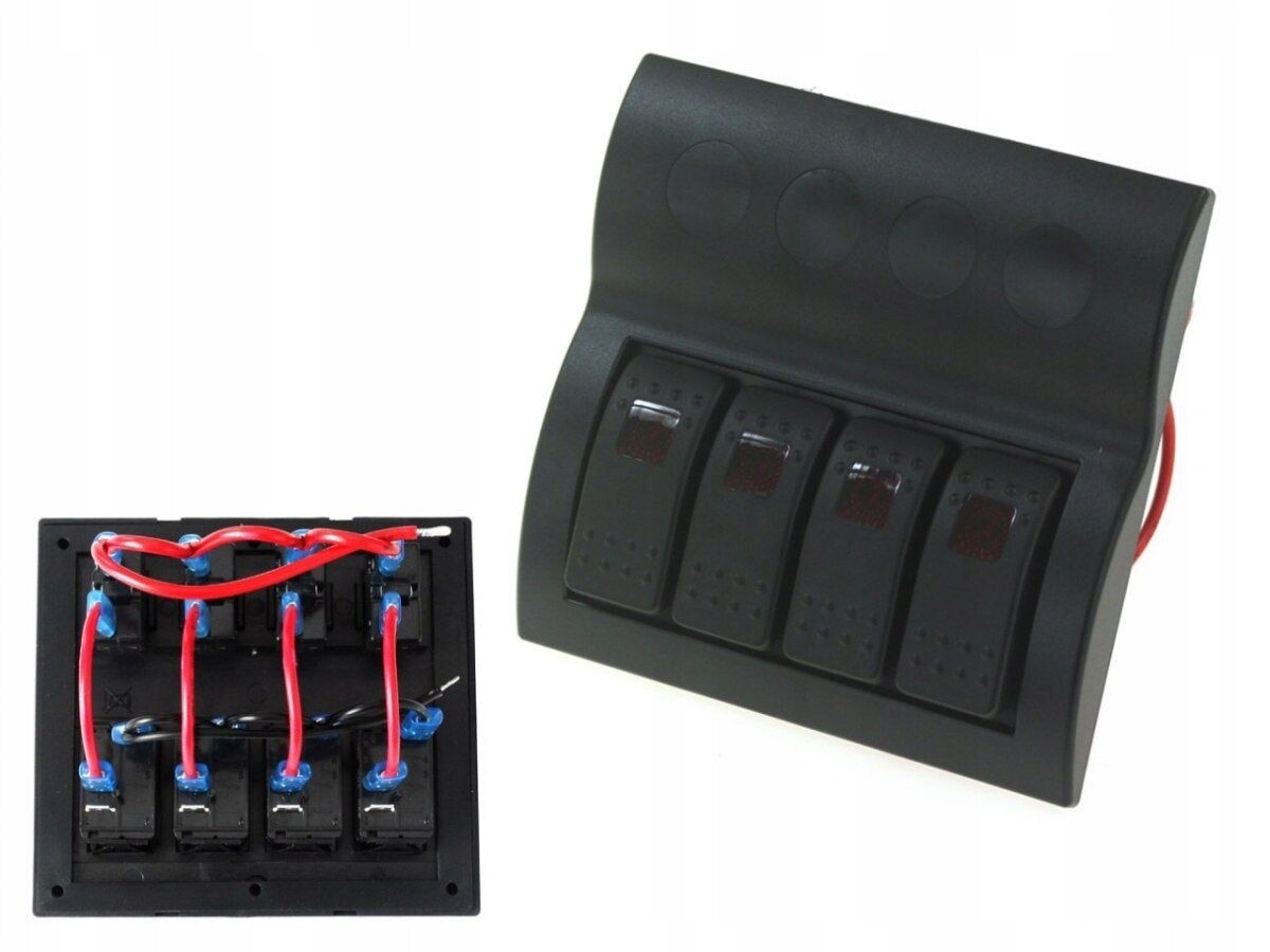 switch 12 / 24v ip68 on-offx4 4xb 2x5a 1x10a 1x15a M-10005
