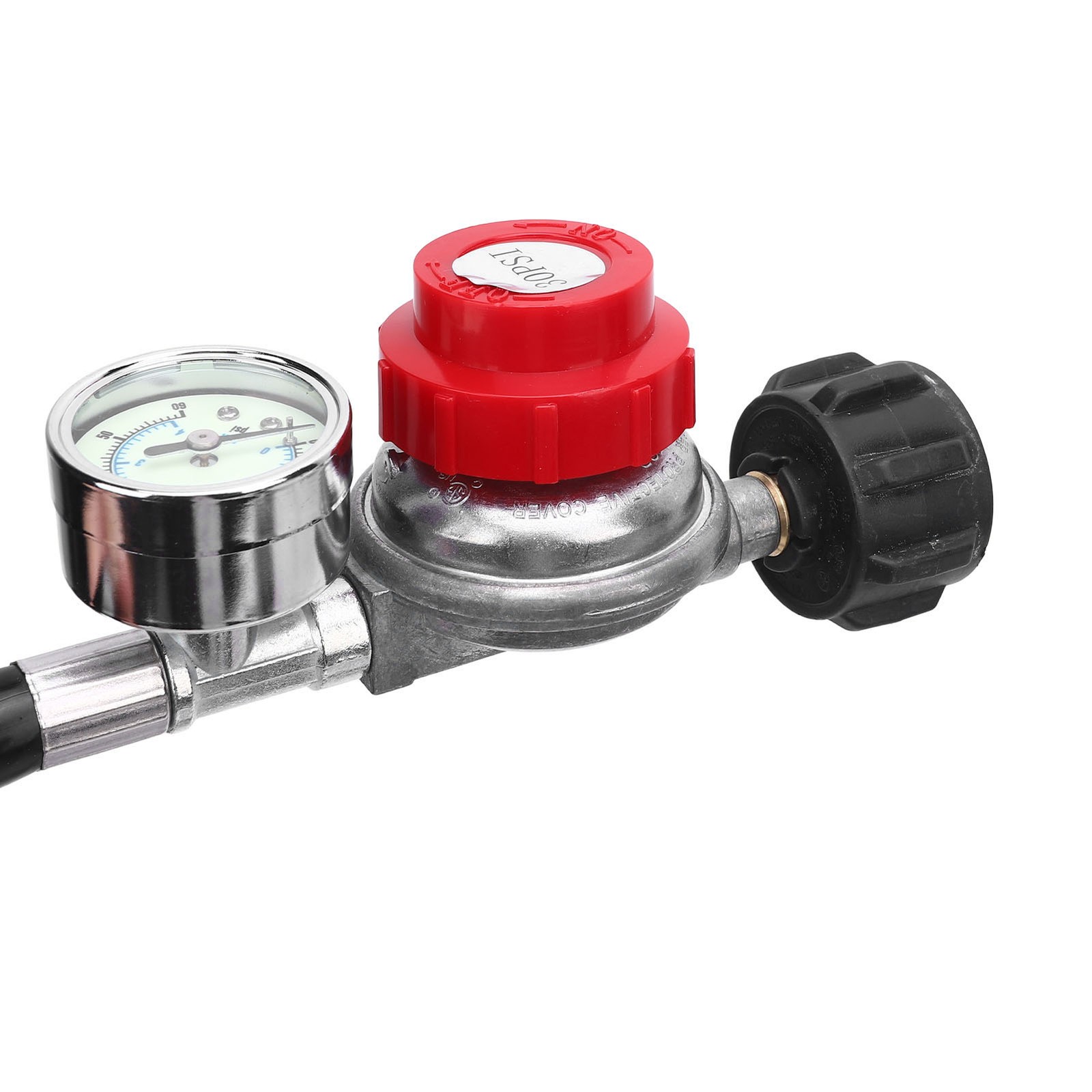 5FT High Pressure Gas Regulator 0 To 30 PSI Adjustable With Gauge For RV Van