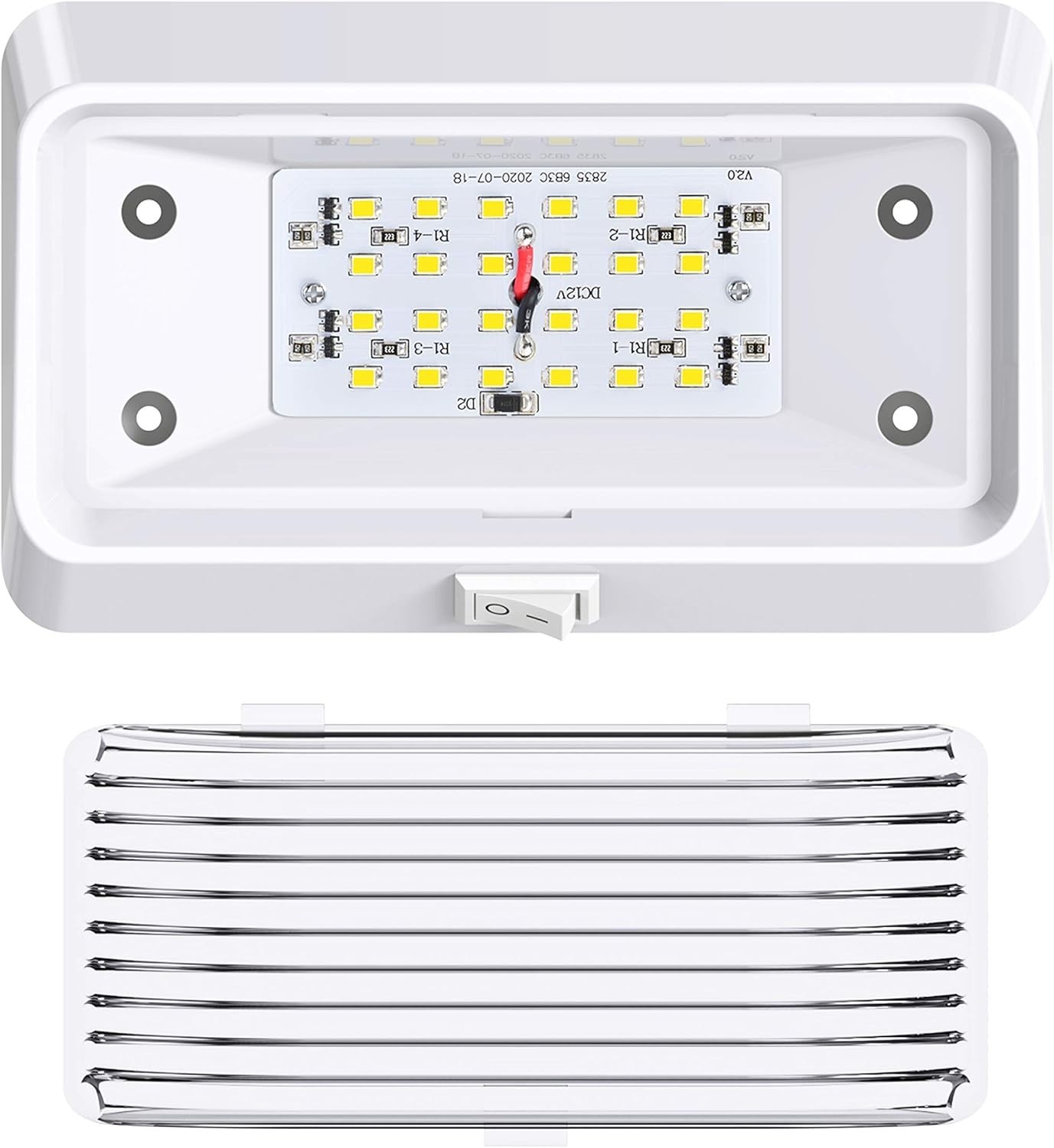 300 Lumen LED RV Porch Light with Switch – Waterproof & Durable 12v Lighting