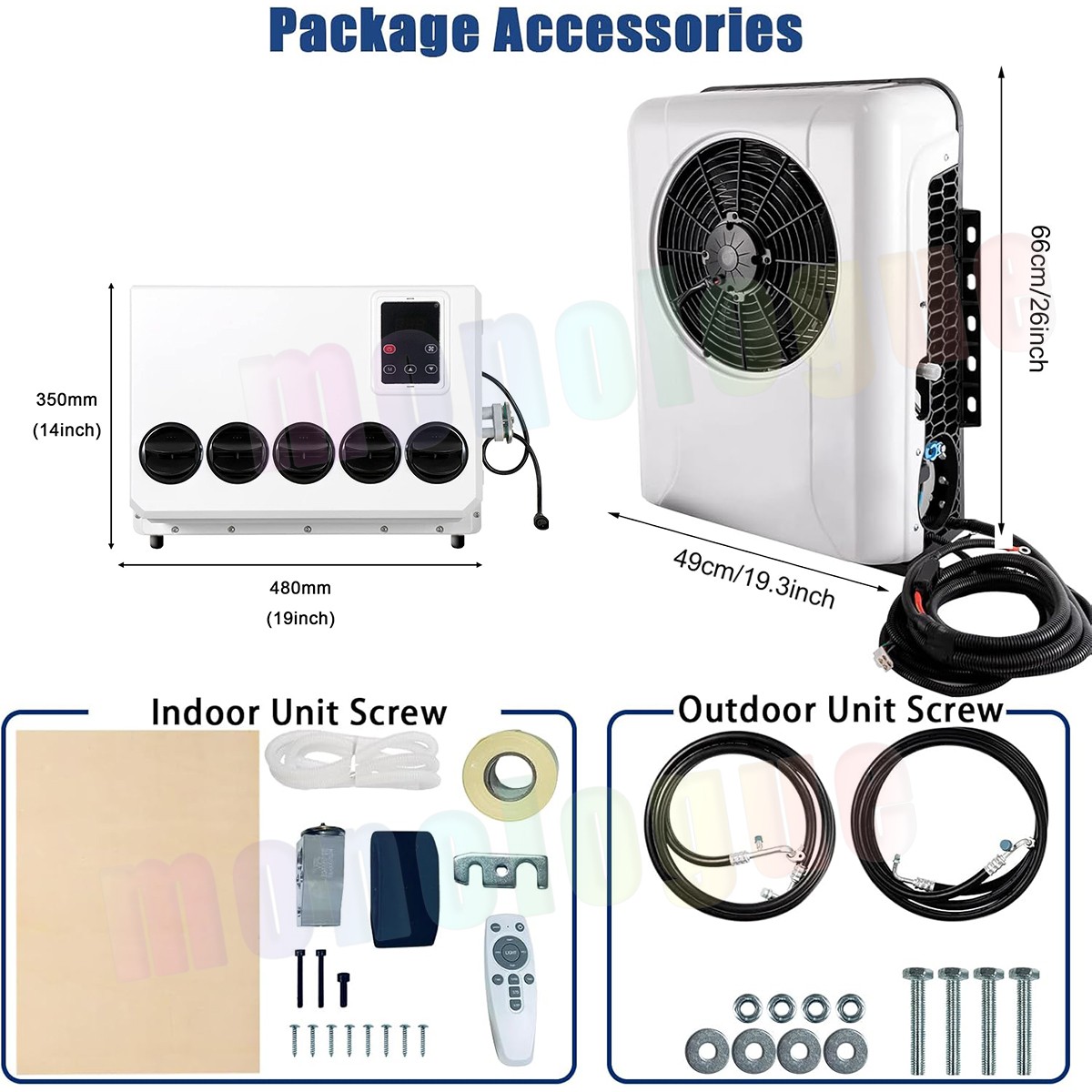 Universal Truck Air Conditioner For Semi Bus RV Caravan Split 12V 12000 BTU A/C