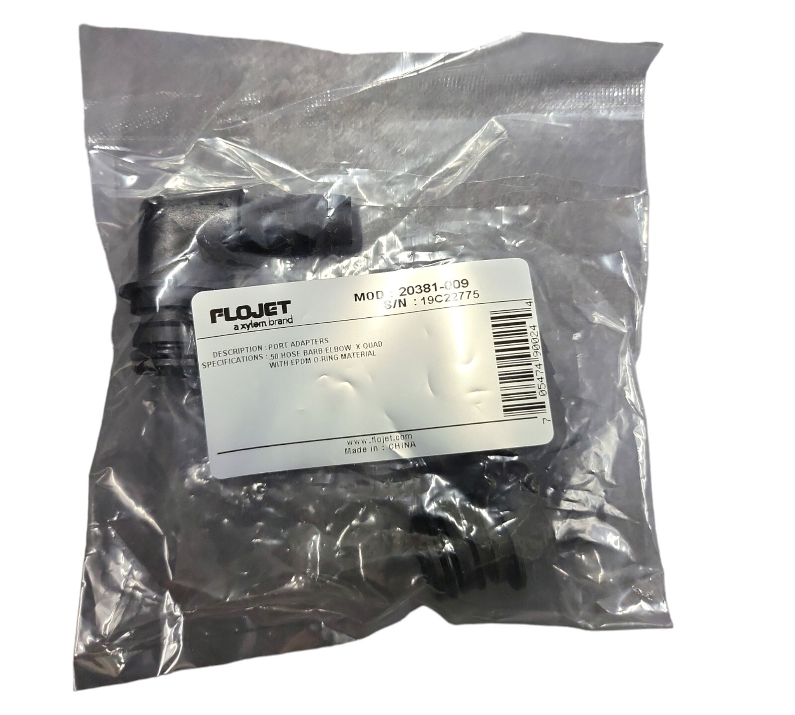 FLOJET- 20381-009 1/2″ Hose Barb Elbow Quad Port Fitting (Pack of 2)