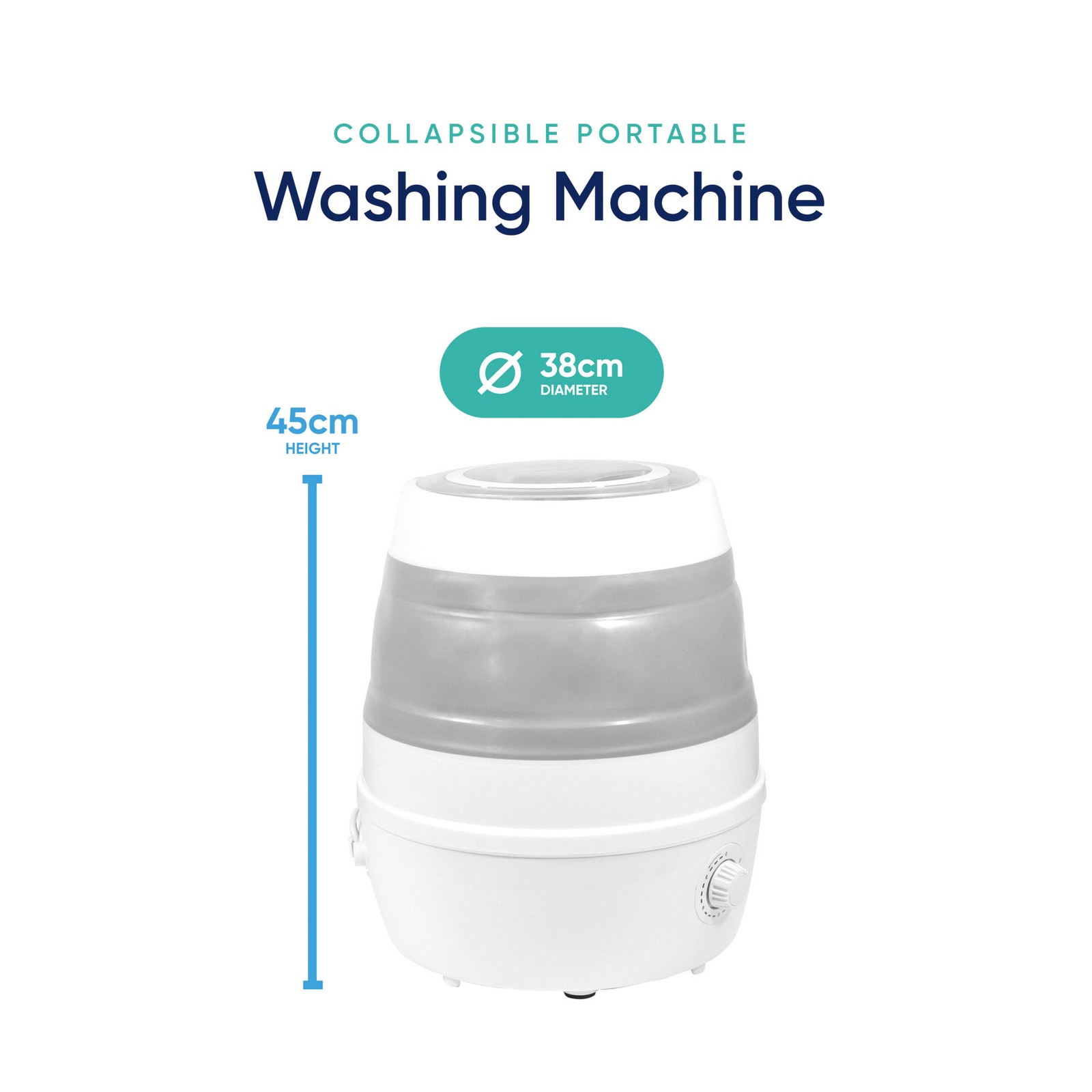 Streetwize Portable Washing Machine Collapsible 230v Student Motorhome – LW663