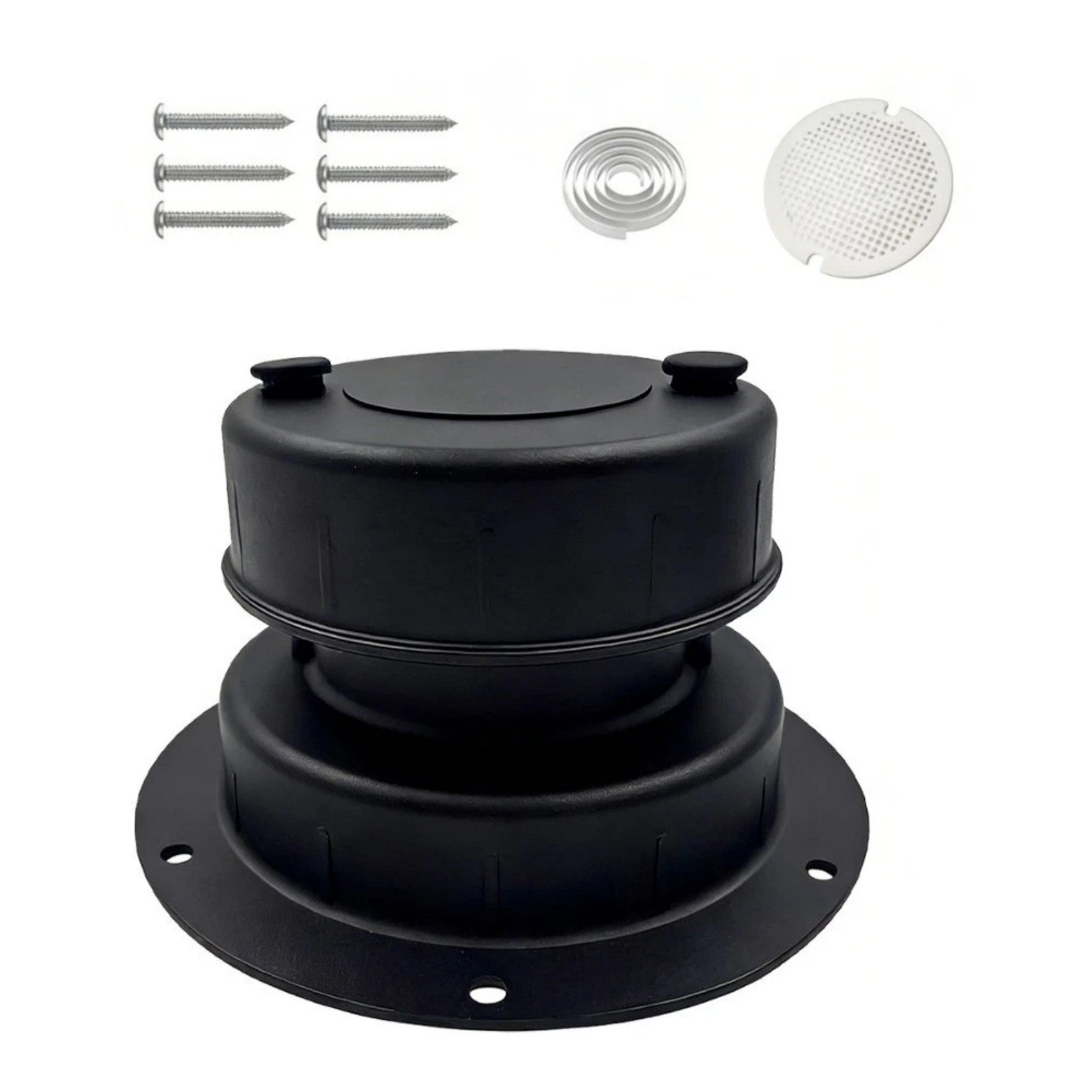 Universal RV Plumbing Vent Cap Replacement 5.3×3 Inch Black For 1-2 3/8 Pipe