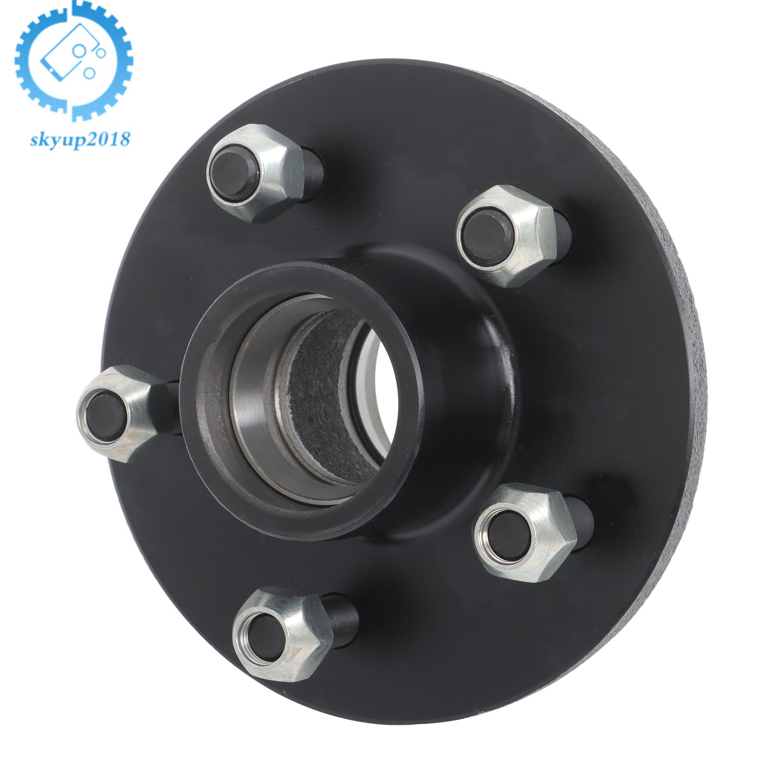 #84 Spindle 5 on 4.5′ Trailer Hub Kit 8.25’×2′ Round w/ Brake Flange