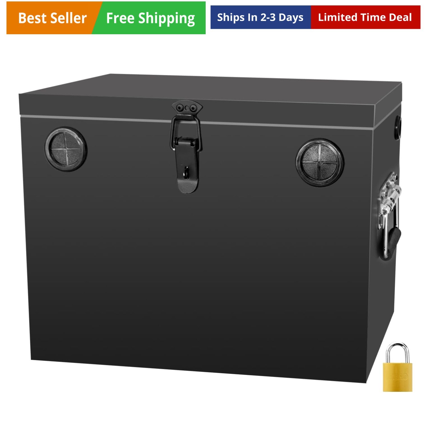 Trailer RV Marine Battery Box – 12V Waterproof Steel Battery Relocation Kit f…