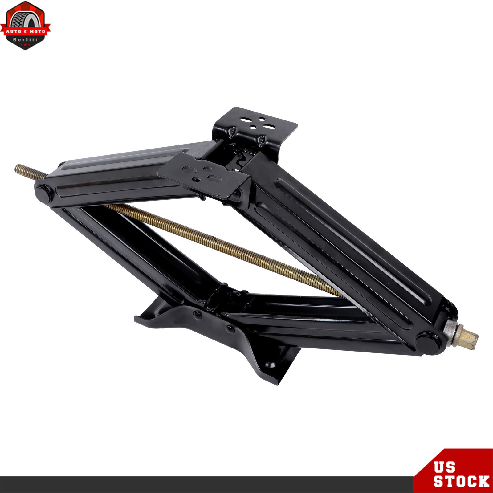 5000lbs 24″ For RV Camper Trailer Stabilizer Leveling Scissor Jack Kit Black