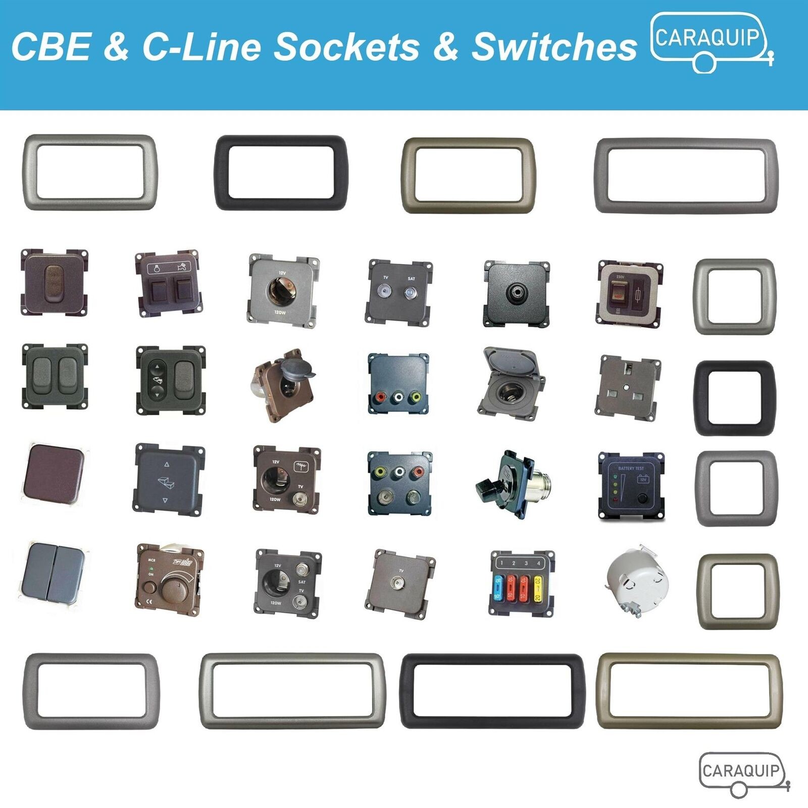 C-Line Awning + Interior Light Switch CBE Caravan Motorhome VW Campervan